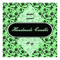 Floral Big Square Candle Labels