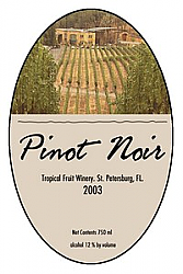 Florida Vertical Oval Wine Label 2.25x3.5