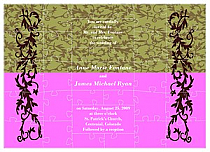 Rococo Small Invite Wedding Puzzle