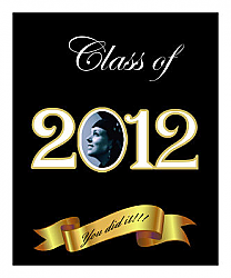 Congrats Vertical Big Rectangle Graduation Label