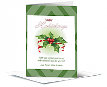 Snowy Christmas Mistletoe Cards  5.50" x 7.875"  w-envelope