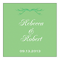 Honeymoon Waves Square Favors Wedding Labels