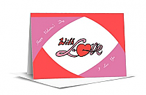 Corner Border Valentine Note Card