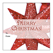 Square Christmas Star Christmas To From Hang Tag