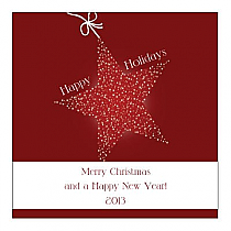 Square Star with String Christmas Hang Tag