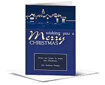 Nighttime Christmas Village Cards  5.50" x 7.875" w-envelope