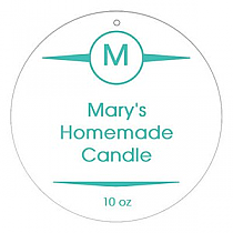 Basic Big Candle Round Hang Tag