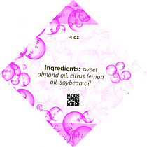 Bubbles Text Diamond Bath Body Labels