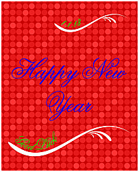 Happy New Year Vertical Big Rectangle Labels 3.25x4