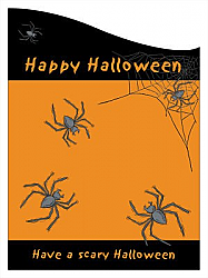 Spider  Halloween Curved Wine Labels 2.75x3.75