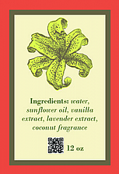 Energize Text Rectangle Bath Body Label