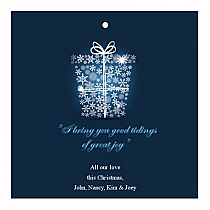 Square Big Present Ribbon Christmas Hang Tag