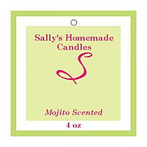 Mojito Small Square Candle Hang Tag