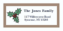 Twig Mistletoe Christmas Address Labels 2" x .875"