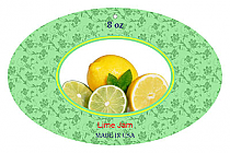 Lime Canning Hang Tag Oval 2.25x3.5