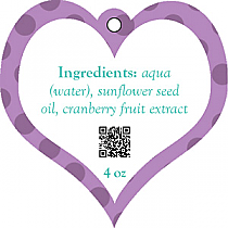 Refresh Text Heart Wedding Bath Body Favor Tag