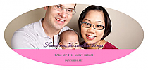 Big Oval Baby Photo Labels With Text