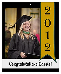 Best Wishes Vertical Big Rectangle Graduation Hang Tag