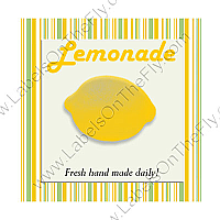 Happy 70's Yellow Square Food & Craft Label