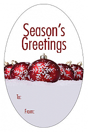 Vertical Oval Group Ornament To From Christmas Labels