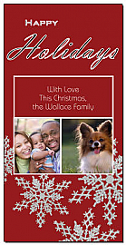 Christmas Card w-Envelope 4" x 8" Frosty Snowman With Love Family style