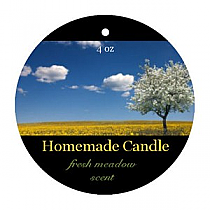 Fresh Meadow Small Circle Candle Hang Tag