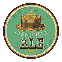 Straw Bear Circle Beer Labels