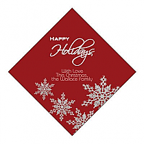 Diamond Snowflakes Christmas Labels