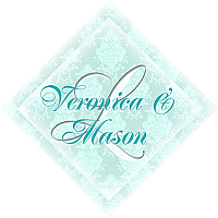 Monogram Large Diamond Wedding Label 3x3