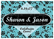 Floral Small Favor Wedding Puzzle