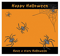 Spider Halloween Big Square Labels 3.5x3.25