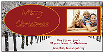 Snowy Christmas Pathway Cards with photo  8" x 4" w-envelope