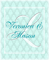 Monogram Vertical Big Rectangle Wedding Labels