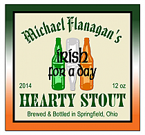 Green Ale Square Irish Beer Labels