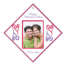 Hears Photo Valentine Diamont Favor Tag 2x2