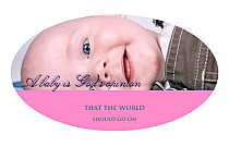 Small Oval Baby Photo Labels With Text