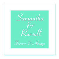 Classical Small Square Wedding Labels