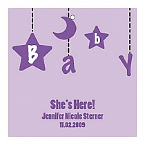 Mobile Baby Square Favor Tag