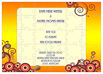 Abstract Small Invite Wedding Puzzle