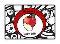 Stained Glass Small Horizontal Rectangle Food & Craft Label