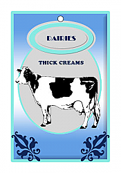 Cow Patch Large Rectangle Canning Favor Tag