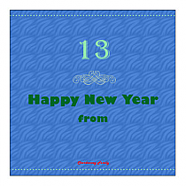 New Year Family Square Labels 2x2