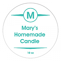 Basic Big Candle Round Labels