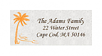 Tropic getaway Design Address Wedding Labels