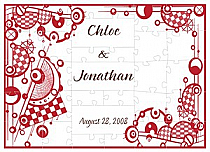 Modern Small Favor Wedding Puzzle