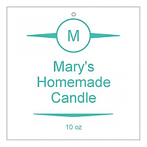 Basic Big Square Candle Hang Tag