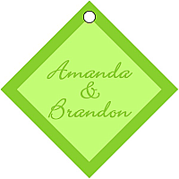 Simplistic Diamond Favor Tags