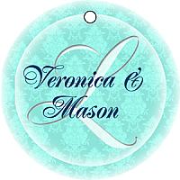 Monogram Circle Wedding Favor Tag