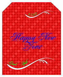 Happy New Year Wine Labels 3.25x4