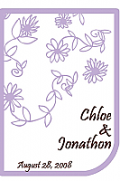 Modern Small Soft Lilac Wedding Labels